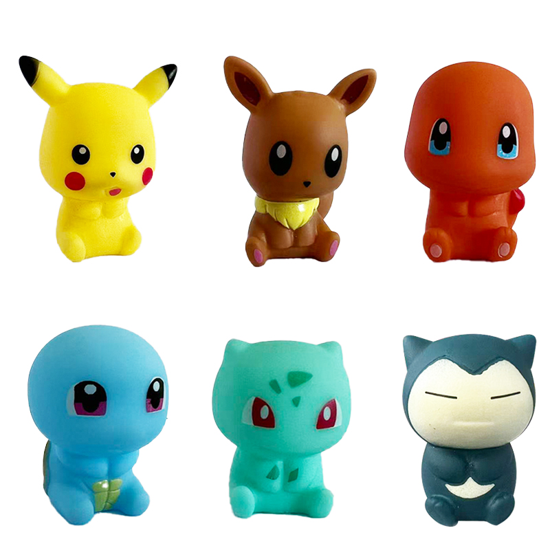 Model Kit Eevee - 6 Stück Pokemon Badespielzeug Pikachu Bulbasaur