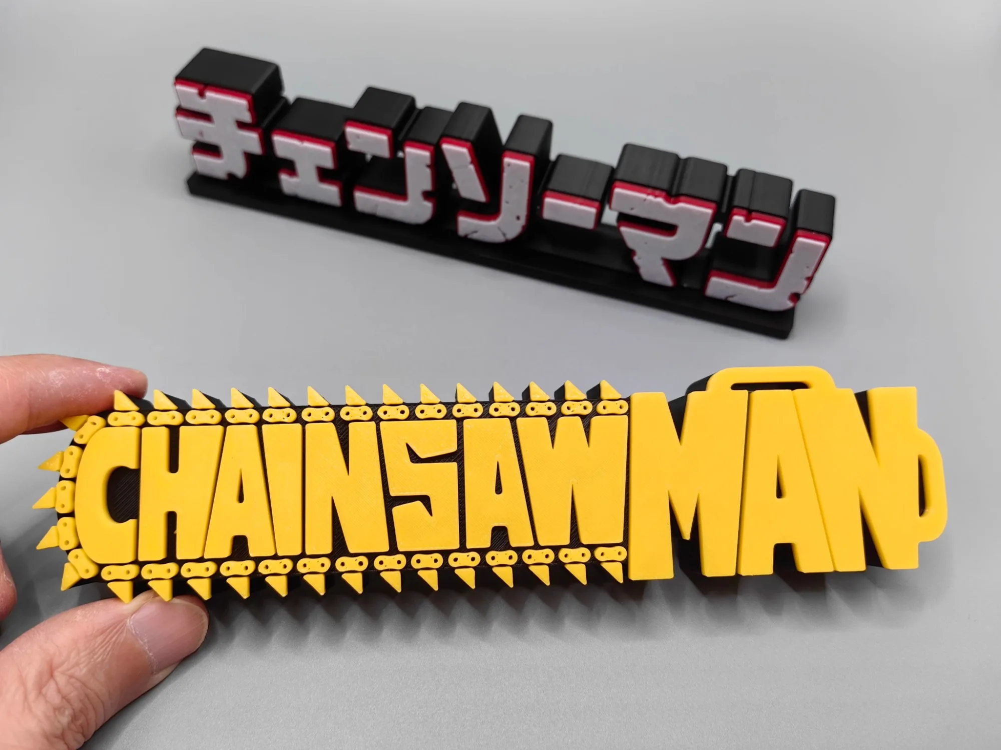 Model Kit Chainsaw Man - Anime Kettensäge Mann 3D Logo Modell