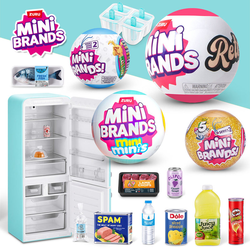 Model Kit Brand - ZURU MINI BRANDS Realistisches Miniatur-Kühlschrank-Lebensmittelset Spielzeugball