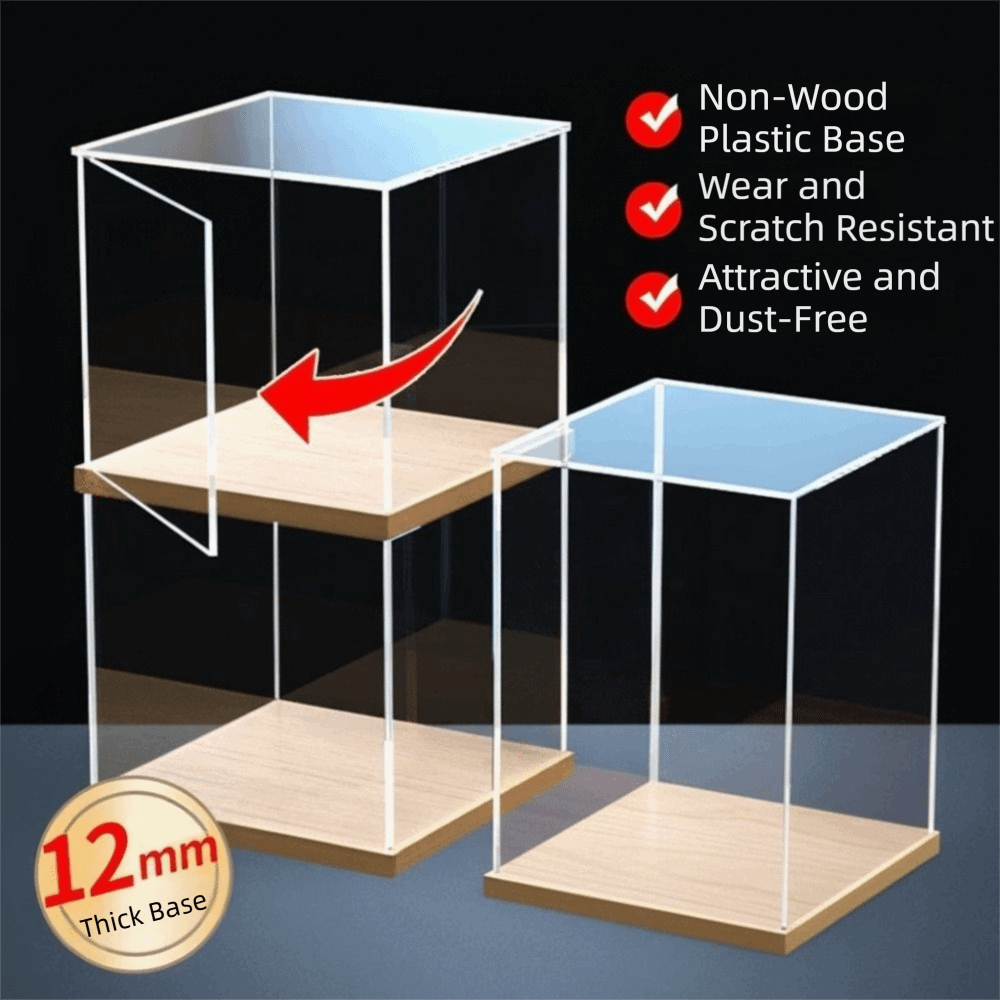 Model Kit Display Case - Transparente Acryl-Vitrine, kleberlose Montage, stapelbares Design,