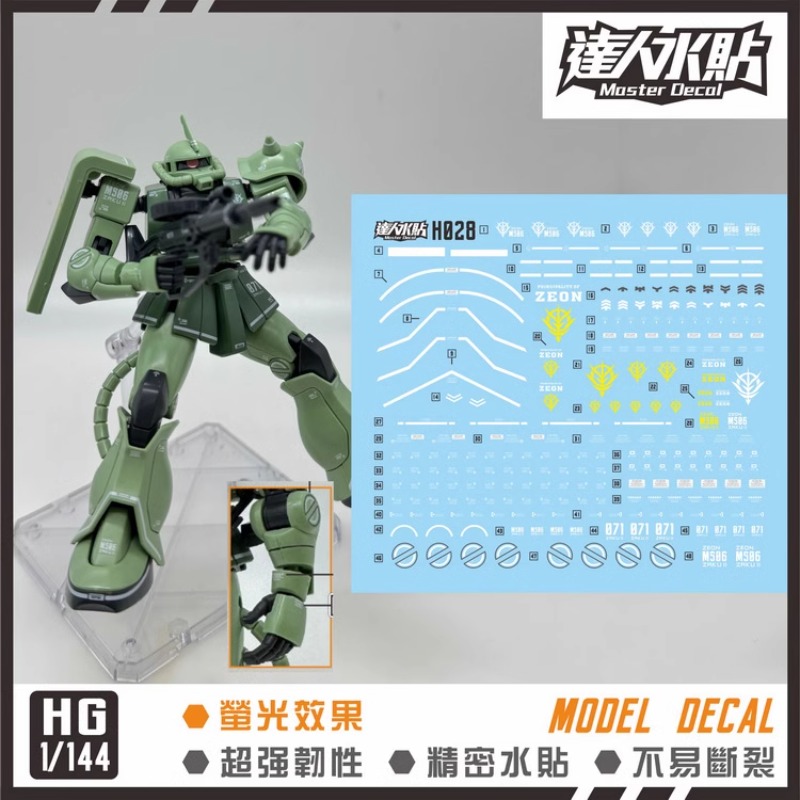 Model Kit Jms - Master Decal H028 Fluoreszierende Wasserschiebeaufkleber, passend