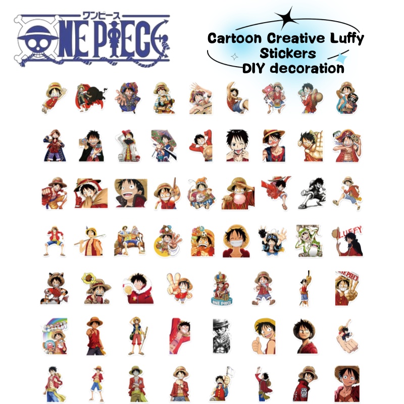 Model Kit Accessories - One Piece Anime-Charakter Luffy Cartoon-Graffiti-Aufkleber zur