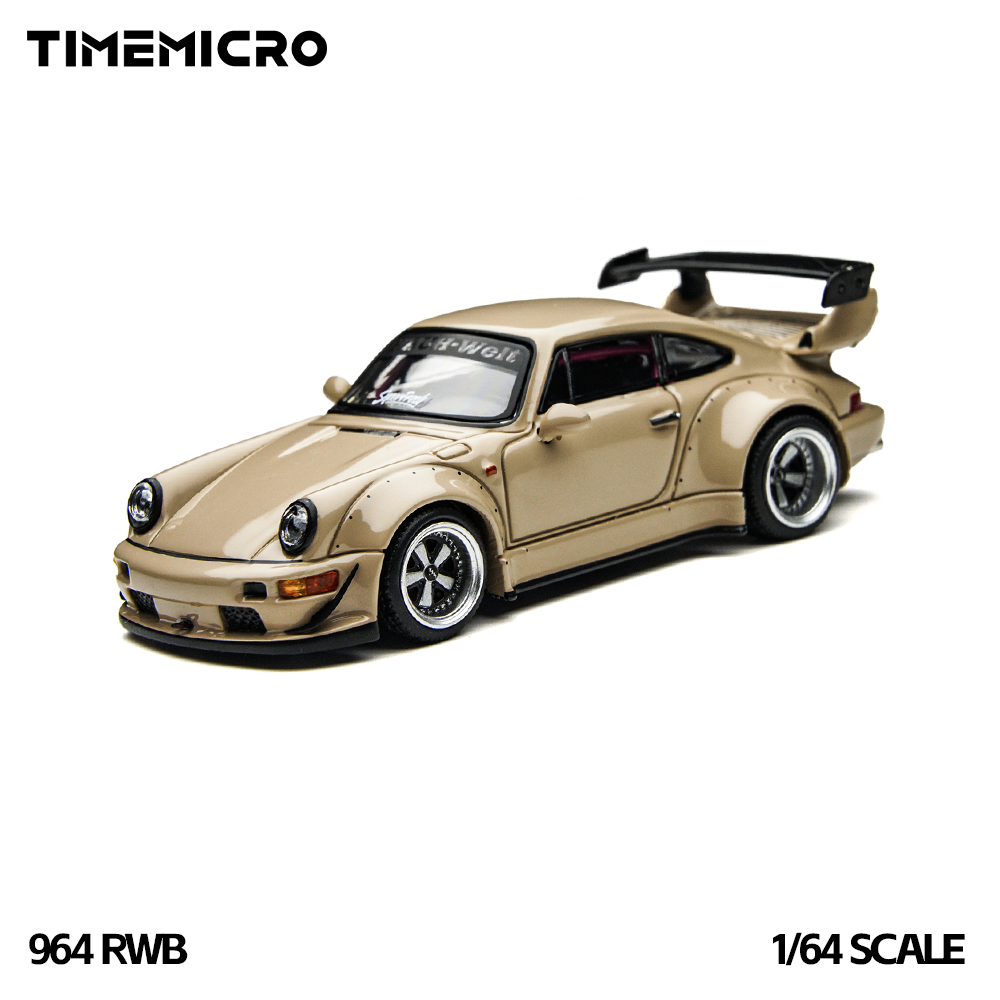 Model Kit Game - TimeMicro1:64 RWB 964 Beige Geschenkbox-Set Druckguss-Legierung