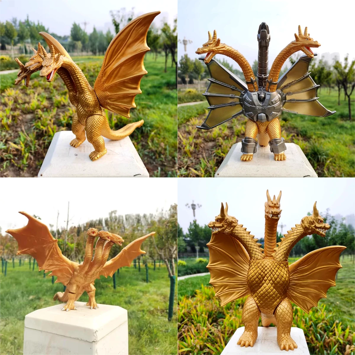 Model Kit Vs Action Figure - Großer dreiköpfiger Drache King Ghidorah Godzilla