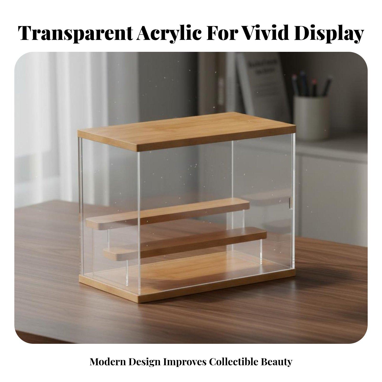 Klare Acryl-Vitrine mit Holz-E – Model Kit Display Case Bewertung und Preis